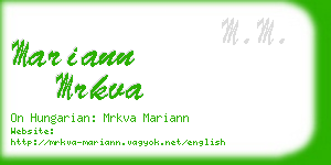 mariann mrkva business card